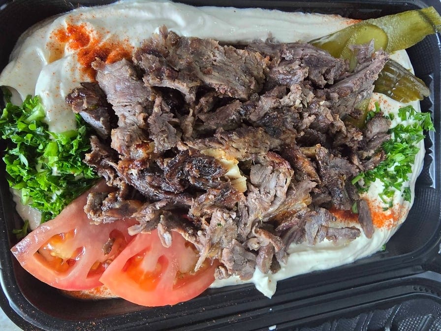Hummus with Shawarma.